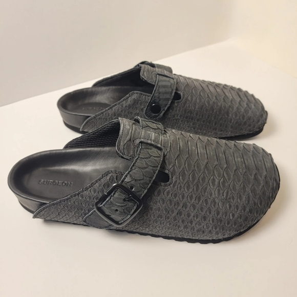 The Shoe Surgeon Black Python Luxe Mule Men's 10 / Women's 11.5 - Picture 8 of 15